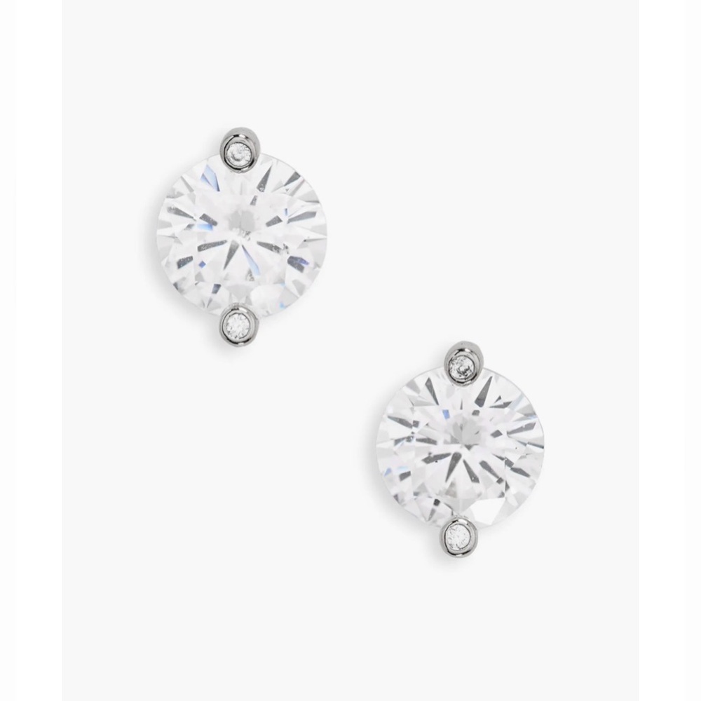 Kate Spade New York brilliant statements duo prong stud earrings With TAG
